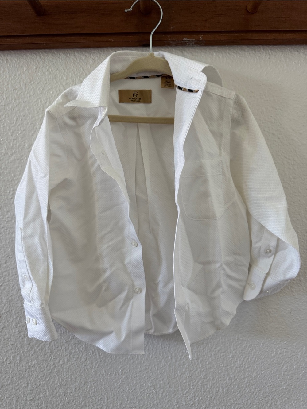 Class Club gold label White Textured Button-Front Blazer Jacket